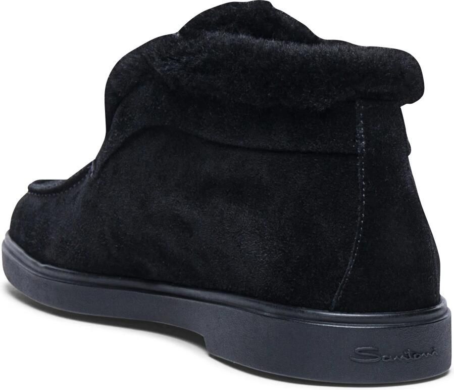 Santoni Low-Top Sneakers Desert Boot aus Veloursleder mit Pelzfutter in zwart - Foto 2