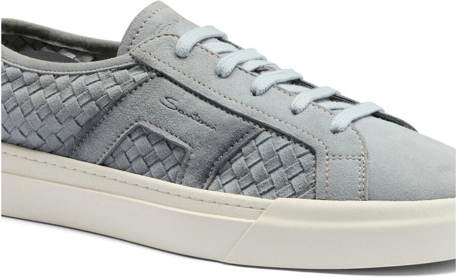 Santoni Gevlochten fluwelen sneakers - Foto 2