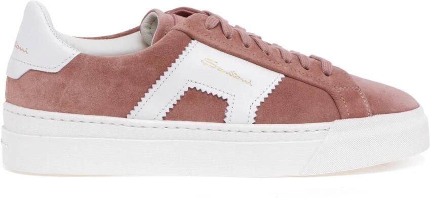 Santoni Dubbele gesp suède sneaker Multicolor Dames