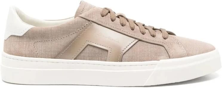 SANTONI Lage Sneakers Heren Dbs Sf1 Textiel Beige