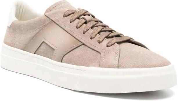 SANTONI Lage Sneakers Heren Dbs Sf1 Textiel Beige - Foto 2