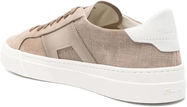 SANTONI Lage Sneakers Heren Dbs Sf1 Textiel Beige - Foto 3