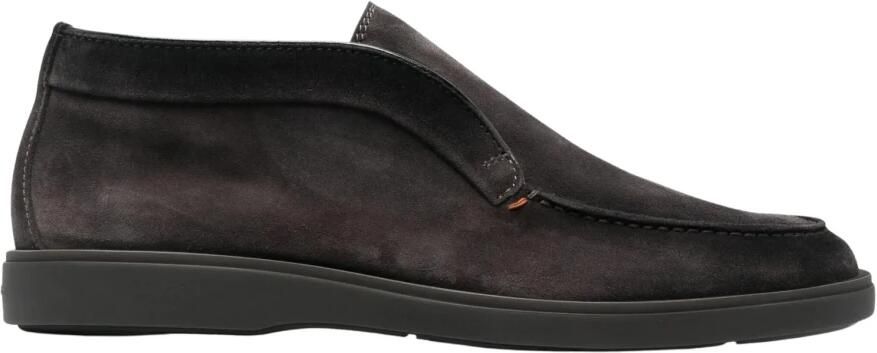 Santoni Grijze Suède Desert Boots Moderne Stijl Gray Heren