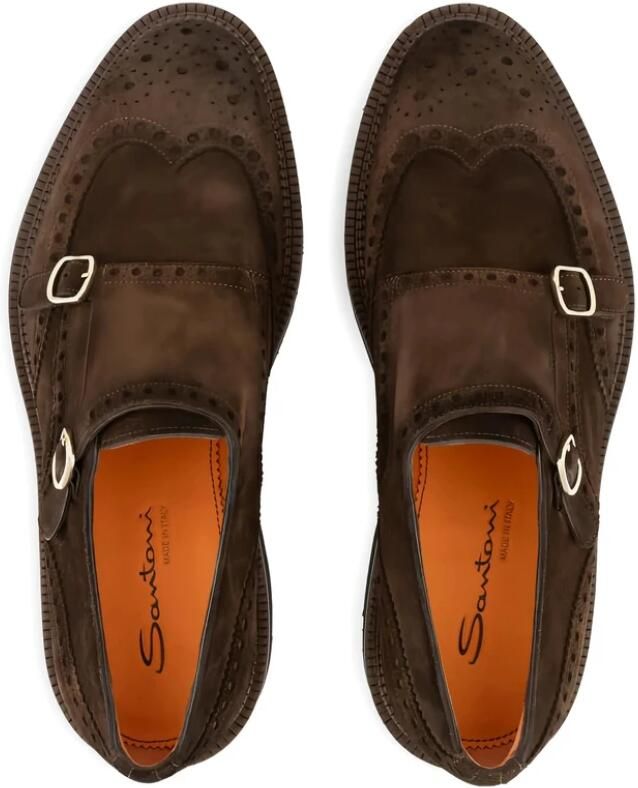 Santoni Dubbele gesp brogue schoen - Foto 2