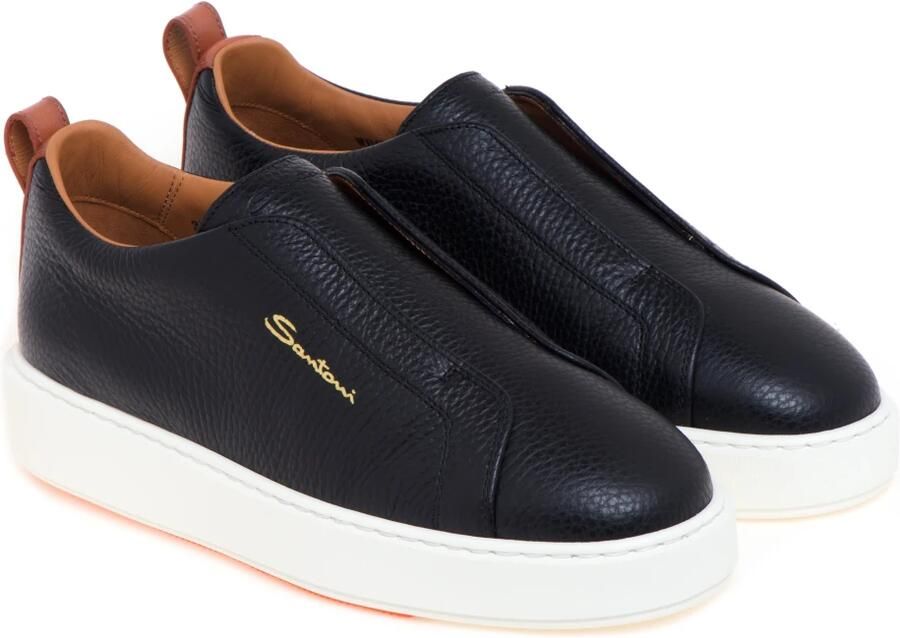 Santoni Elastische Band Leren Sneaker - Foto 3