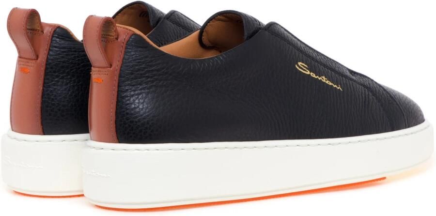 Santoni Elastische Band Leren Sneaker - Foto 5