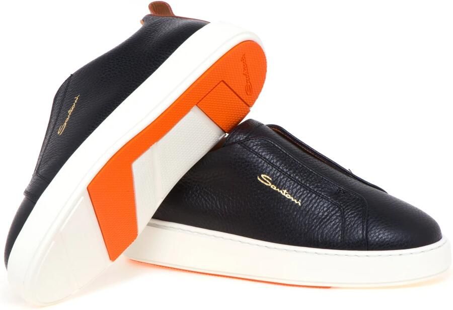 Santoni Elastische Band Leren Sneaker - Foto 4