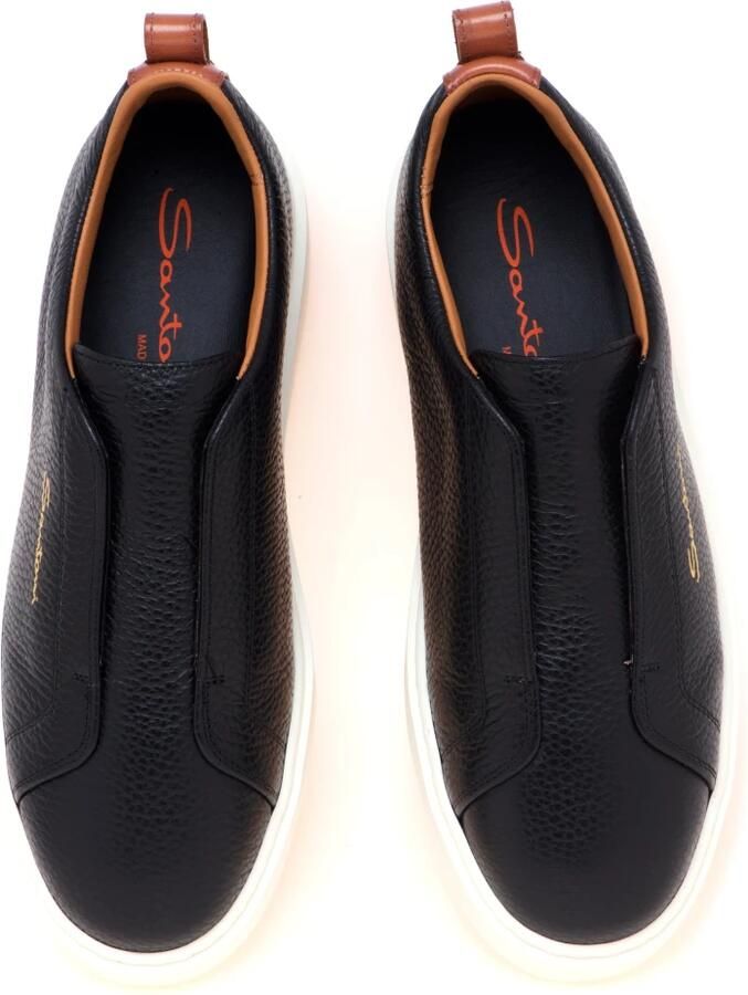 Santoni Elastische Band Leren Sneaker - Foto 2