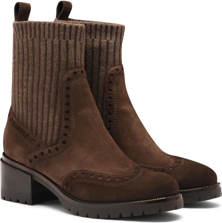 Santoni Enkelhoge laars met lage hak