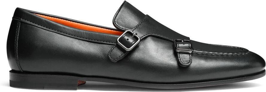 Santoni Gepolijste Dubbele Monk Loafer