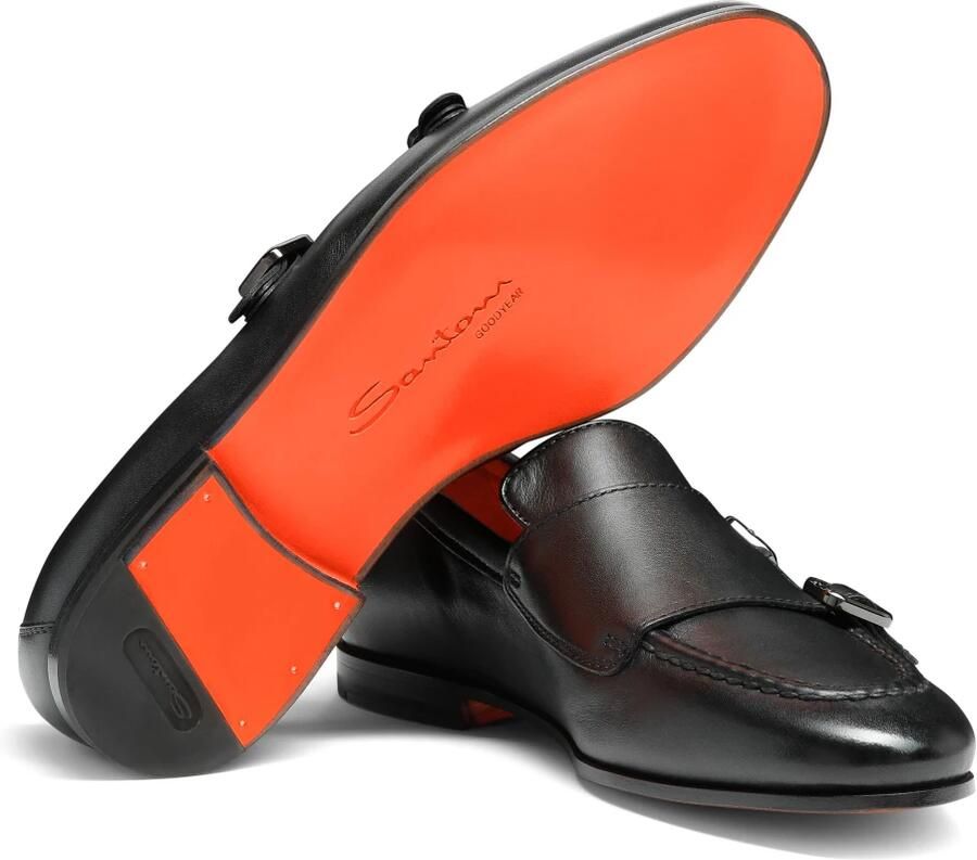 Santoni Gepolijste Dubbele Monk Loafer - Foto 2