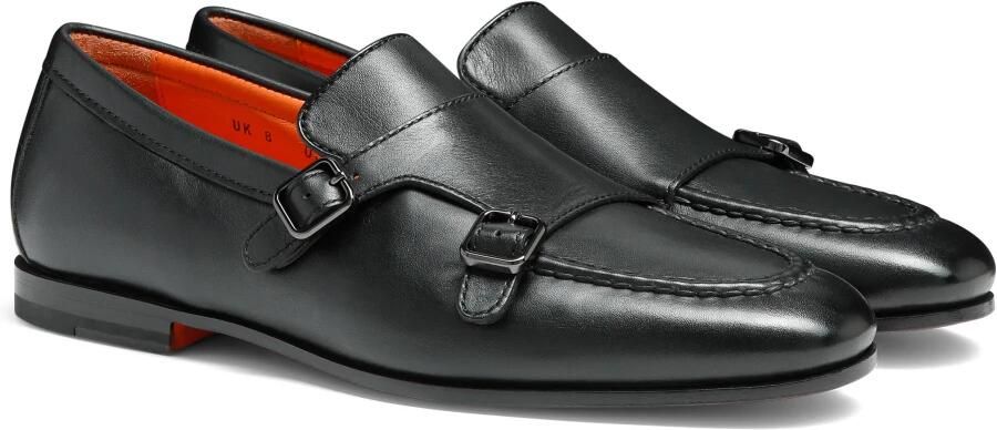 Santoni Gepolijste Dubbele Monk Loafer - Foto 4