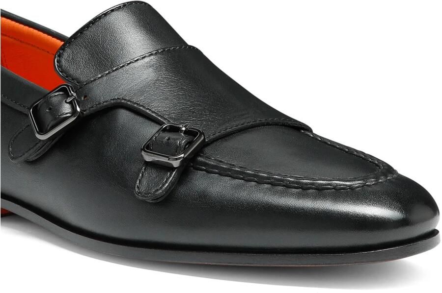 Santoni Gepolijste Dubbele Monk Loafer - Foto 3