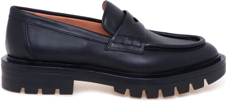 Santoni Gepolijste Leren Penny Loafer
