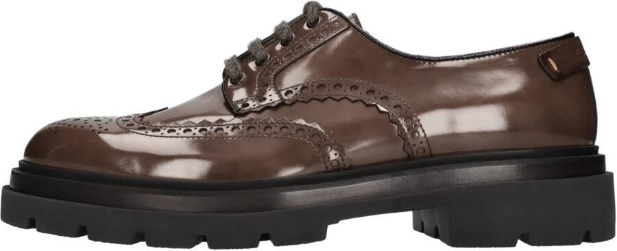 Santoni Gepolijste Leren Veterschoenen