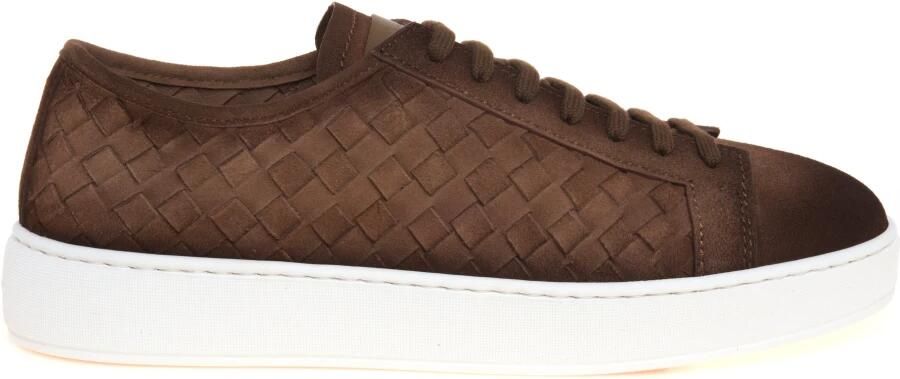 Santoni Geweefde Suède Sneaker - Foto 7