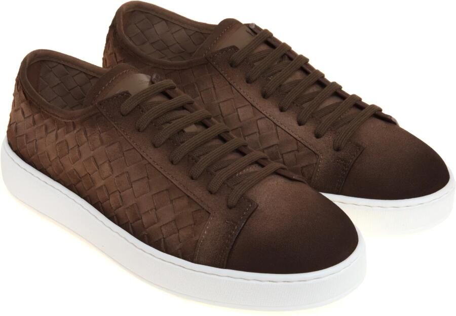 Santoni Geweefde Suède Sneaker - Foto 3