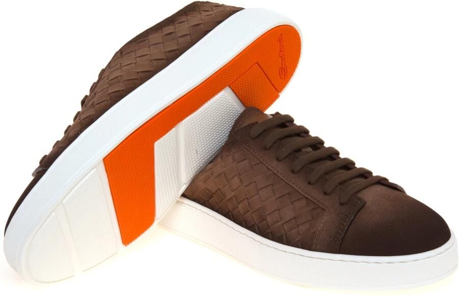 Santoni Geweefde Suède Sneaker - Foto 4