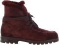 Santoni Hadeel Suède Enkellaarsjes - Rood