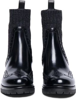 SANTONI Enkellaarsjes Dames 59557 Leer Zwart