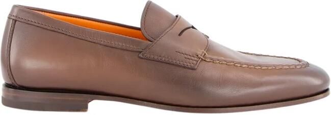 Santoni Handgepolijste leren pennyloafer - Foto 2