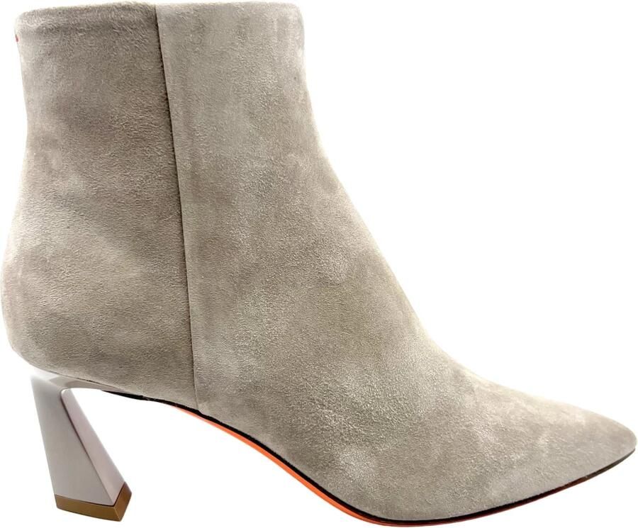 Santoni Heeled Velvet Ankle Boot