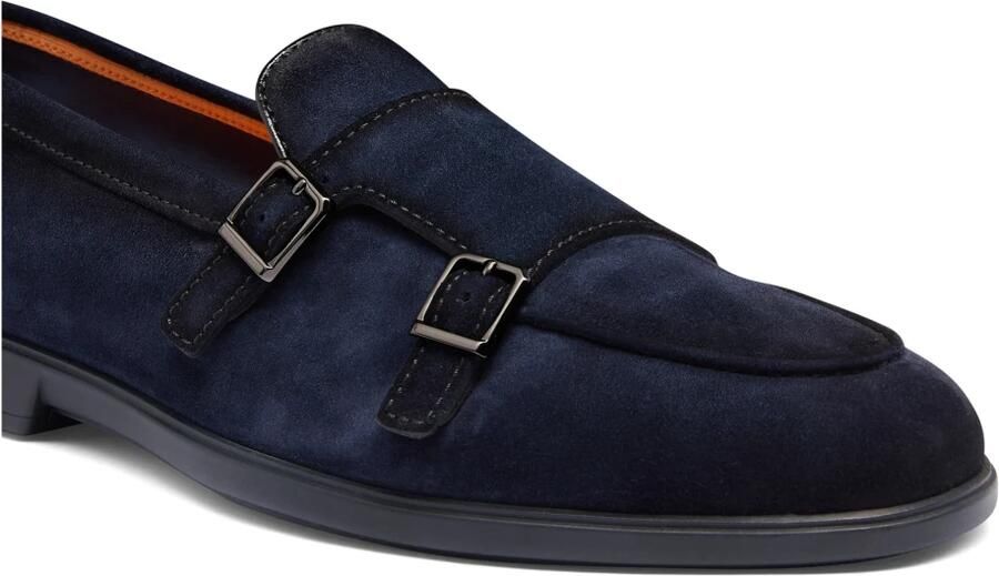 Santoni Heren dubbele gesp loafer