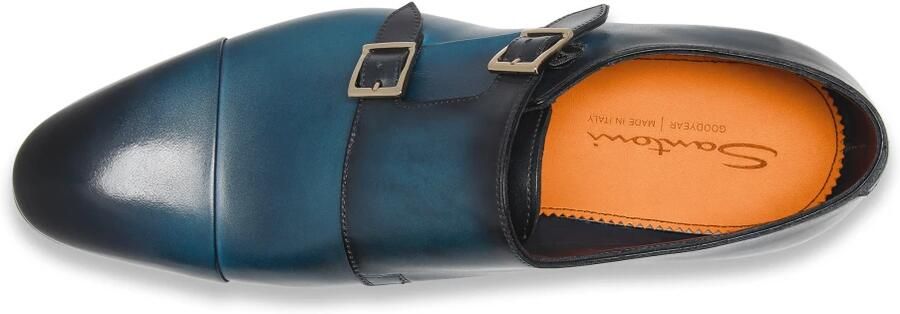 Santoni Heren dubbele gespschoen