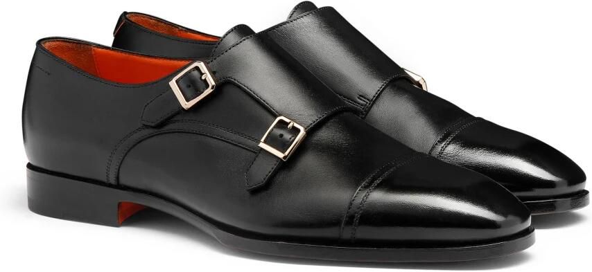 Santoni Heren dubbele gespschoen - Foto 3