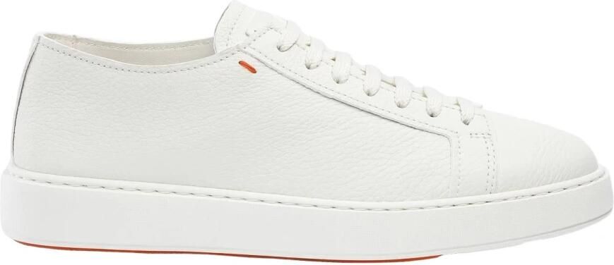 SANTONI Sneakers Heren Biking Maat: 10 Materiaal: Leer Kleur: Wit - Foto 4