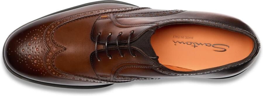 Santoni Heren leren Easy brogue veterschoen - Foto 4