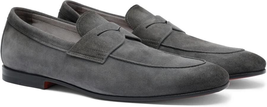 Santoni Heren suède Carlo instapper - Foto 4