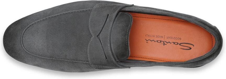 Santoni Heren suède Carlo instapper - Foto 5
