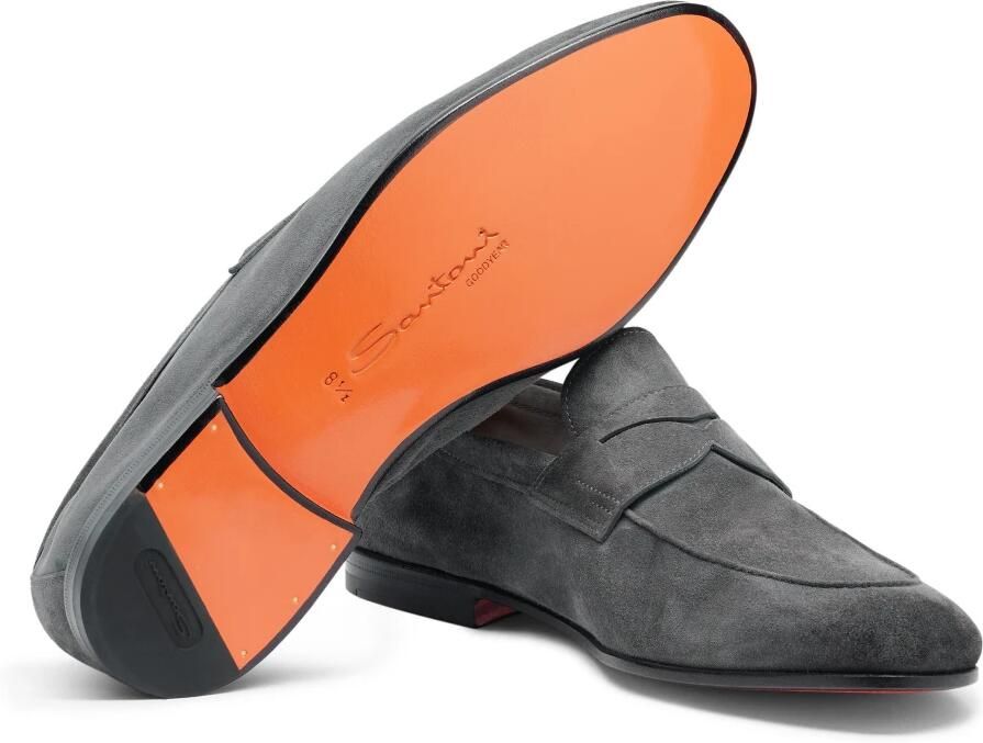Santoni Heren suède Carlo instapper - Foto 3
