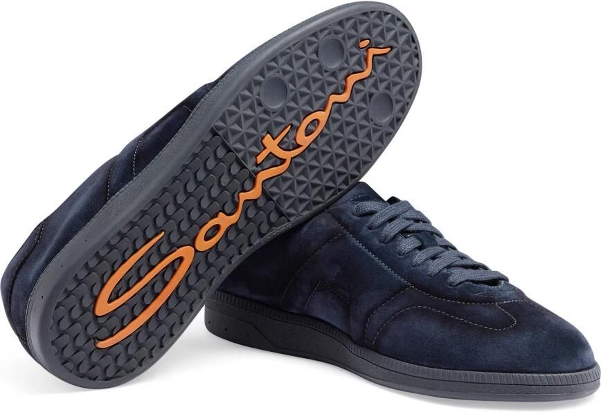 Santoni Heren suède sneaker