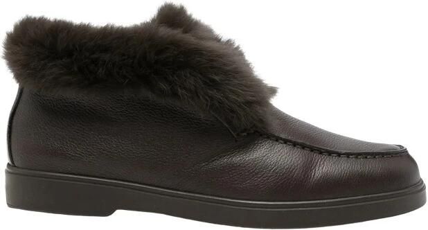 Santoni Instap-loafer met schapenvachtvoering