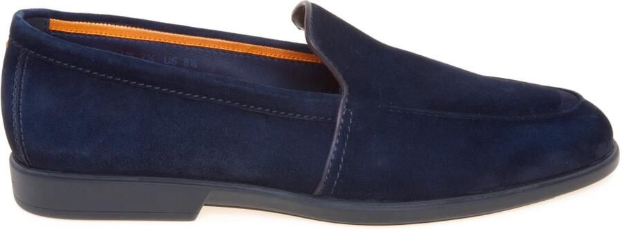 Santoni Blauwe Suède Loafers