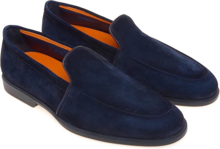 Santoni Blauwe Suède Loafers - Foto 5