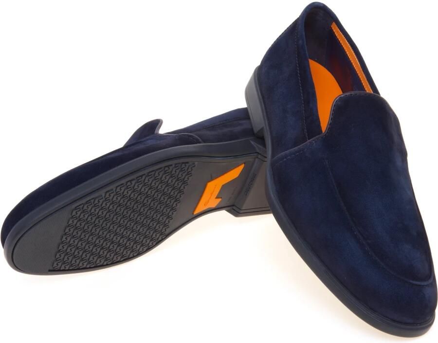 Santoni Blauwe Suède Loafers - Foto 2