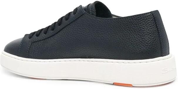 Santoni Italiaanse leren sneakers Blauw Heren - Foto 2