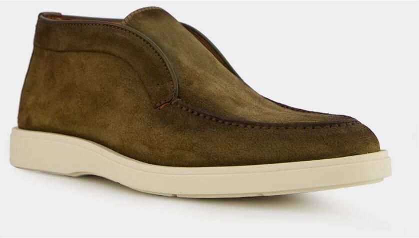 Santoni Khaki Suede Desert Boots