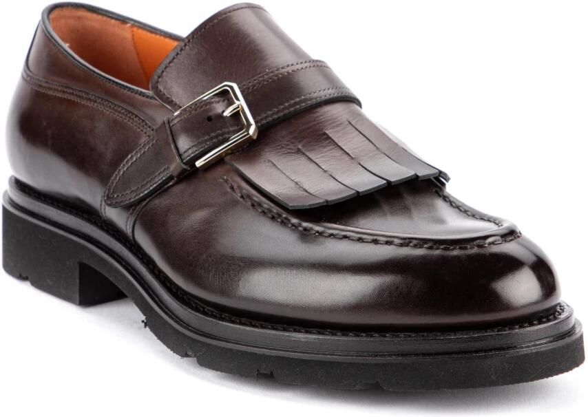 Santoni Klassieke leren loafers