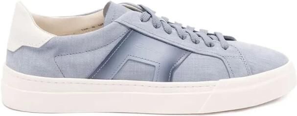 SANTONI Lage Sneakers Heren Dbs Sf1 Textiel Blauw