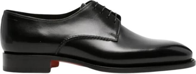 Santoni Lederen Derby Schoenen met Veters