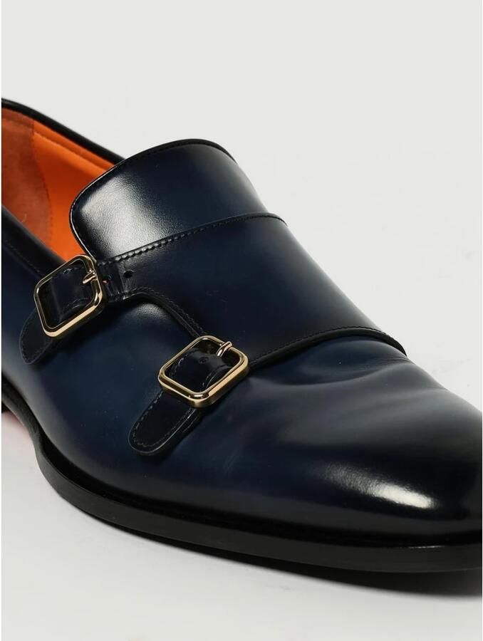 Santoni Leren Double Monk Schoenen - Foto 2