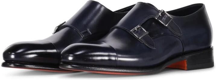 SANTONI Nette Schoenen Heren Carter 11652 Leer Blauw