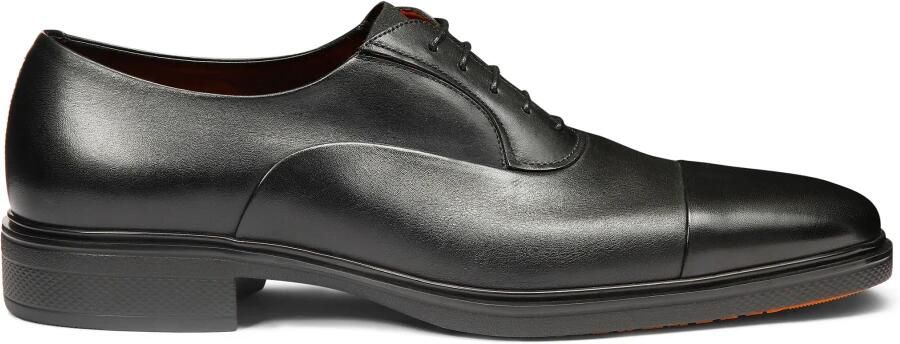 Santoni Leren Oxford Schoenen met Elastische Inzetstukken Black Heren - Foto 5