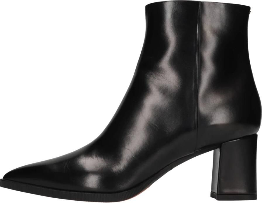 Santoni Leren enkellaars met middelhoge hak
