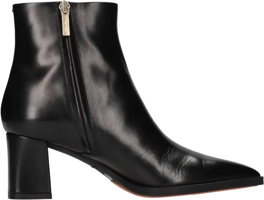 Santoni Leren enkellaars met middelhoge hak - Foto 2