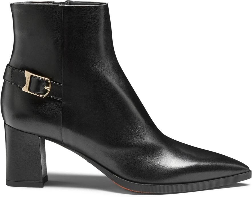 SANTONI Enkellaarsjes Dames 71846 Leer Zwart